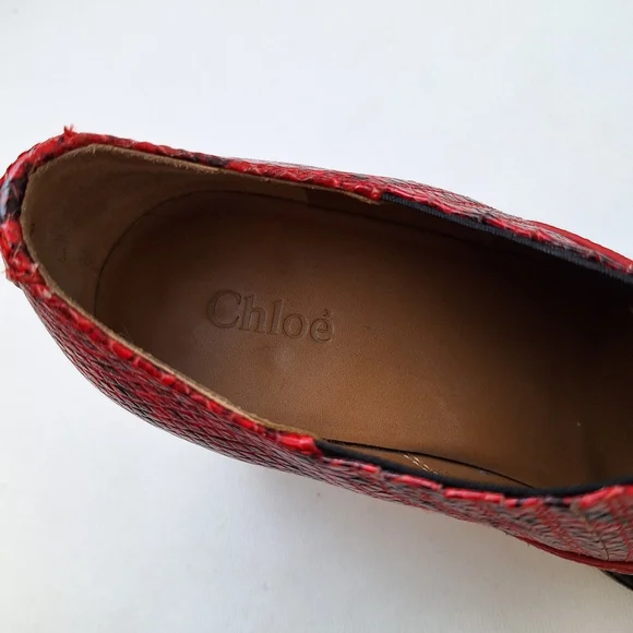 Chloé Rylee Python-Embossed Ankle Bootie - Picture 5 of 11